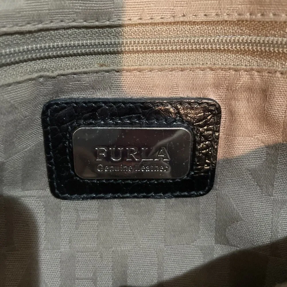 furla handbag crossbody used leather
